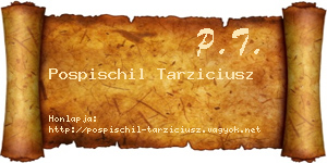Pospischil Tarziciusz névjegykártya